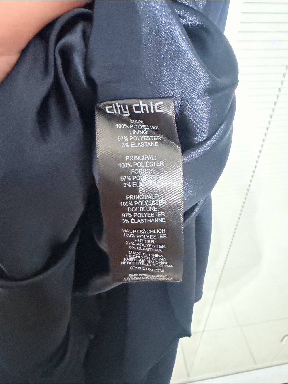 City Chic Navy Off Shoulder Midi Dress - Picture 5 of 6